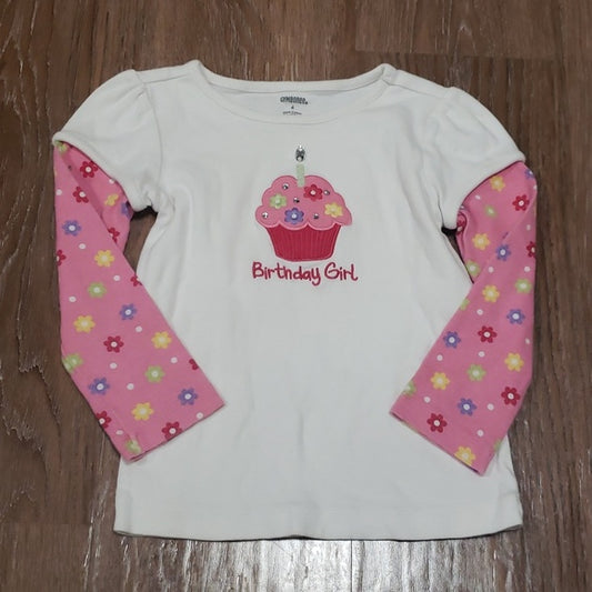 (4) Gymboree Toddler Girl's 100% Cotton Birthday Girl Top Special Occasion