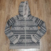 (M) ROXY Dip Out Patterned Hoodie Aztec Geometric Beach Oceanside Coastal