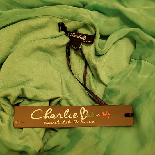 (M) NWT Charlie B Silk Viscose Made in Italy Top in Caicos Soft Luxury