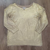 (S) Banana Republic Metallic Holiday Knit Beige Shine Boatneck Special Occasion