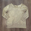 (S) Banana Republic Metallic Holiday Knit Beige Shine Boatneck Special Occasion