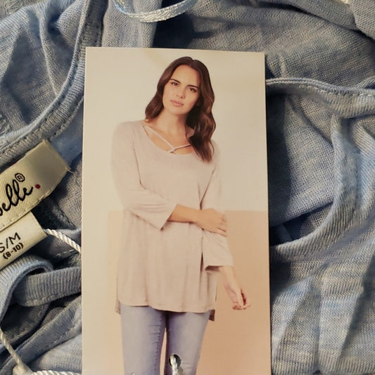 (S/M) NWT Simply Noelle Heathered Casual 100% Rayon Pastel Comfortable