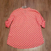 (S) NWT Charlie B 100% Cotton Made in Italy Woven Blouse Polka Dot Print