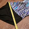 (10) Jantzen Zebra Print Colorful V Neck One Piece Swimsuit Beach Vacation Pool