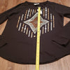 (M) NWT ARIAT Reversible Sequin Ace of Diamonds Casual Classic Fit Tee