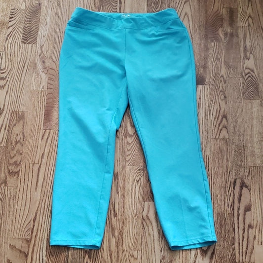 (M) Adidas Slim Straight Leg Stretch Golf Capris Cropped Athleisure Sporty