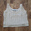 (P) St. John Crochet Knit Crop Top Cropped Loose Fit Seashell Inspired Bohemian