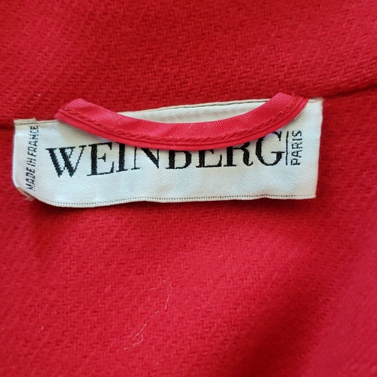 (L) Weinberg Paris Made in France Designer Solid Color Formal Office Workwear