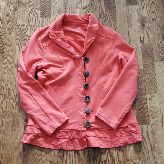 (M) Neon Buddha Ruffle Lightweight Jacket