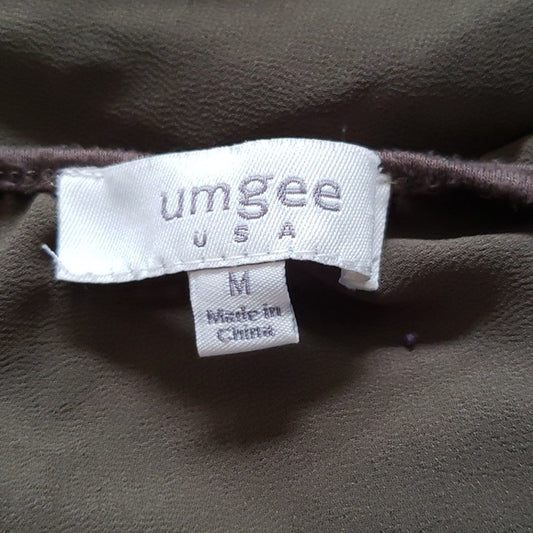 (M) Umgee USA Sheer Back High Low Hem Bohemian Casual Soft Comfortable