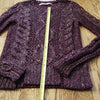 (S) RACHEL Rachel Roy Metallic Weave Cable Knit Cozy Sweater Autumn Vibes