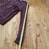 (S) RACHEL Rachel Roy Metallic Weave Cable Knit Cozy Sweater Autumn Vibes