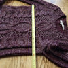 (S) RACHEL Rachel Roy Metallic Weave Cable Knit Cozy Sweater Autumn Vibes