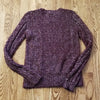 (S) RACHEL Rachel Roy Metallic Weave Cable Knit Cozy Sweater Autumn Vibes