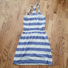 (S) Garage Striped Racerback Mini Dress with Pockets Vacation Beach V Neck