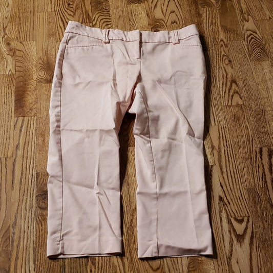 (4) Ricki's Pastel Cropped Chino Style Capris Business Casual Slim Straight