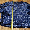 (L) Nautica Polka Dot Plush Fuzzy Cozy Matching Pajama Set Sleepwear Evening