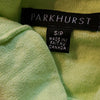 (S) PARKHURST Neon Knit Ribbed Accents Turtleneck Sleeveless Top