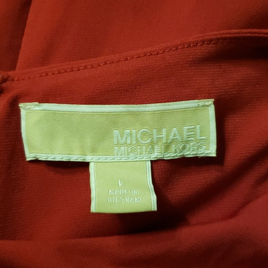(L) MICHAEL Michael Kors Dress Solid Color Classic Occasion Semi-Formal