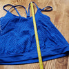 (S) Eyelet Activewear Swimwear Beach Shelf Bra Racerback Sports Lightweight