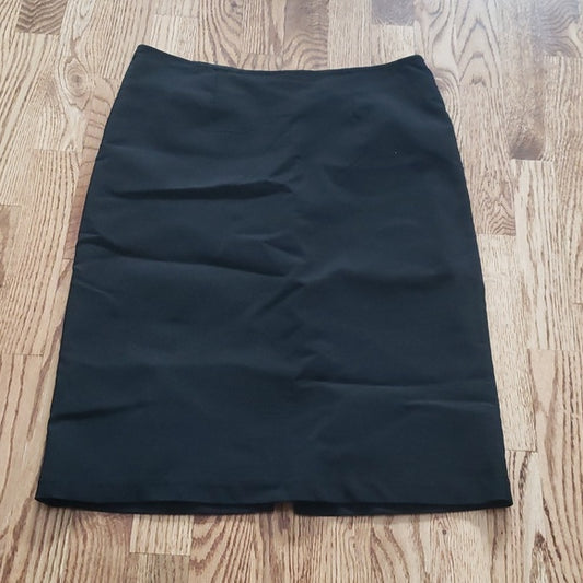 (7) M Collection Classic Black Midi Skirt Business Office Workwear Professional