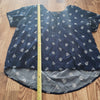 (M) Denver Hayes Floral Print Flowy Lace Up Detail Top Casual Everyday