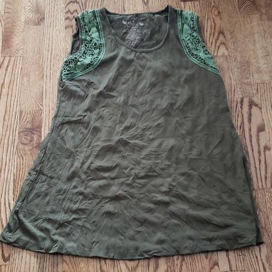 (S) Onyx Lace Bohemian Casual Outdoor Leisure Comfortable Sleeveless