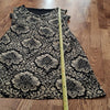 (S-M) Mesh Overlay Paisley Dress Midi Classic Fit Slim Fit Business Casual