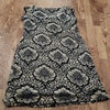 (S-M) Mesh Overlay Paisley Dress Midi Classic Fit Slim Fit Business Casual