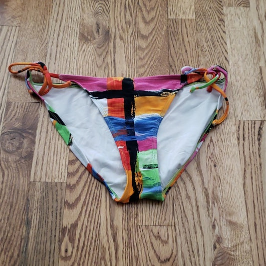 (M) Oxygen Swim Color Block Art Deco Bikini Bottoms Swimwear Pool Beachwear