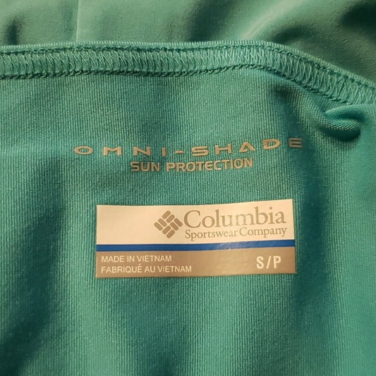 (S) Columbia Omni-Shade Sun Protection Solid Color Activewear Athleisure