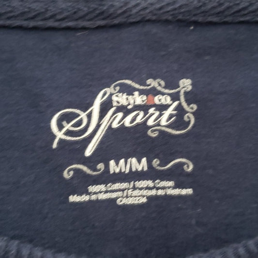 (M) Style & Co. Sport 100% Cotton Athleisure Sporty Sweatshirt Casual