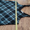 (M) Ricki's Plaid Print Tartan Cool Staple Accents Prarie V Neck Loose Fit Casua