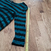 (M) Streetwear Society Striped Long Loose Fit Top Relaxed Loungewear Comfortable