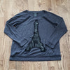 (M) Style & Co. Sequin Art Deco Graphic Paris Effiel Tower Design Soft Casual
